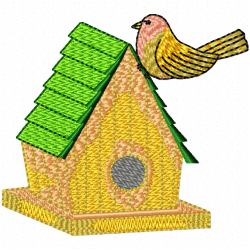 Bird Houses Embroidery Design 10 Bird Houses Embroidery Design 10